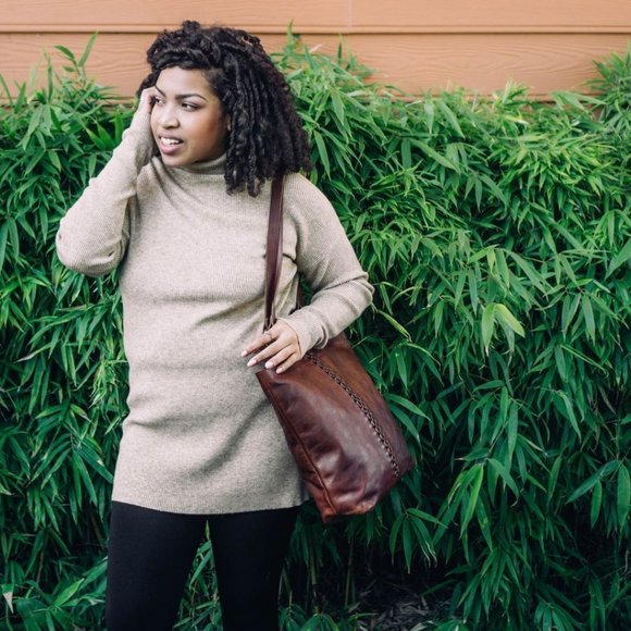 Anabaglish Petra Leather Congac Brown bag tote - Picture 2 of 8